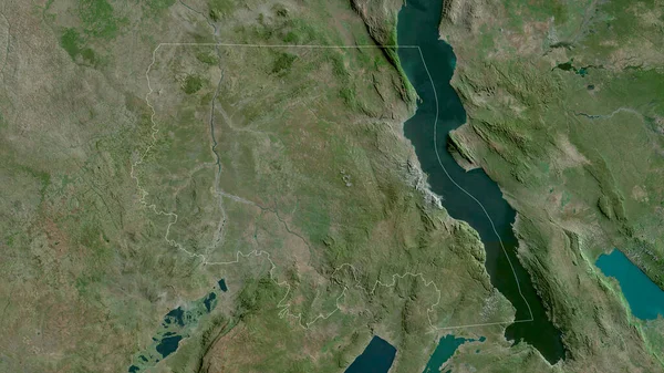 Tanganyika Provincie Van Democratische Republiek Congo Satellietbeelden Vorm Geschetst Tegen — Stockfoto