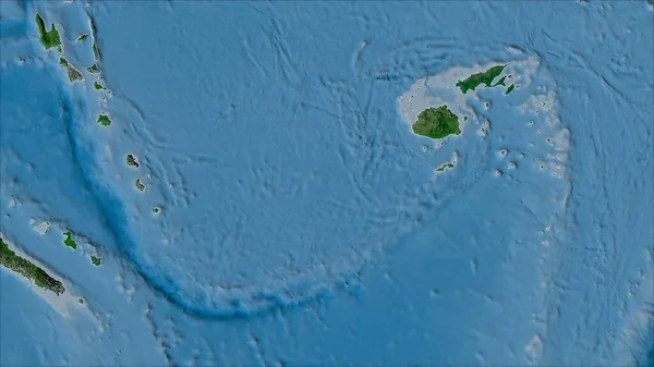 Sousedství Conway Reef Tektonické Desky Satelitu Mapa Van Der Grinten — Stock fotografie