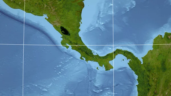 Costa Rica Buurt Verre Perspectief Zonder Schets Satellietbeelden — Stockfoto