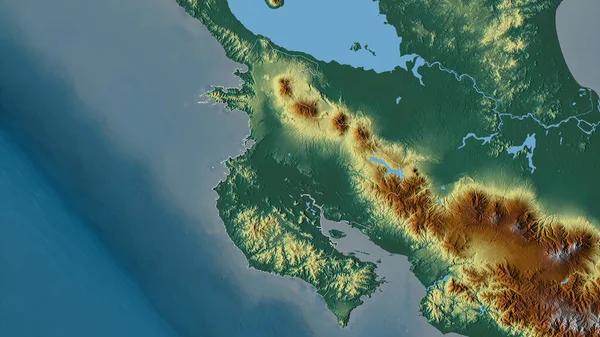 Гуанакасте Провінція Коста Рика Кольоровий Рельєф Озерами Річками Фортеця Виступила — стокове фото