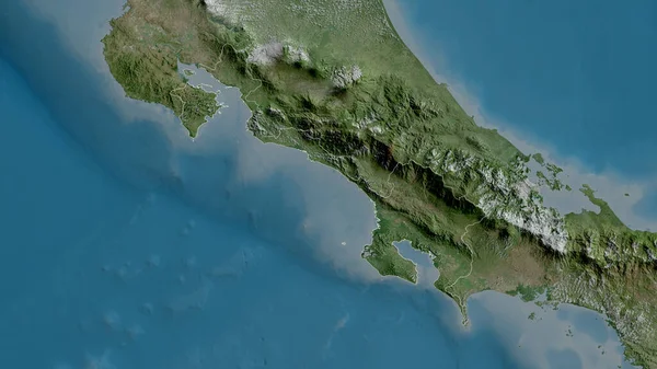 Puntarenas Επαρχία Της Κόστα Ρίκα Δορυφορικές Εικόνες Σχηματισμός Που Σκιαγραφείται — Φωτογραφία Αρχείου