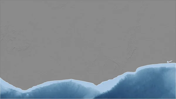 Кот Ивуар Крупный План Страны Очертаний Grayscale Elevation Map — стоковое фото