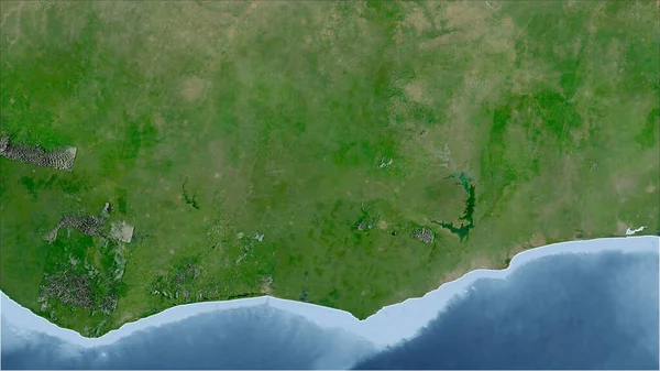 象牙海岸 从密切的角度看待该国 没有概述 卫星图像 — 图库照片