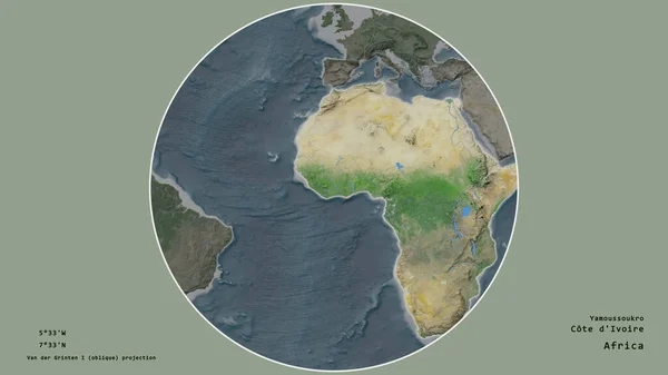 Das Gebiet Der Elfenbeinküste Zentrum Des Kreises Der Seinen Kontinent — Stockfoto