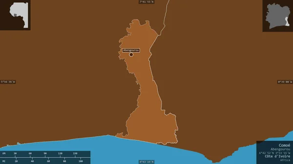 Комо Район Кот Івуар Прилаштовані Водойми Озерами Річками Форма Представлена — стокове фото