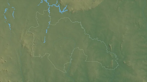 Саванес Район Кот Ивуар Цветные Шейдерные Данные Озерами Реками Форма — стоковое фото