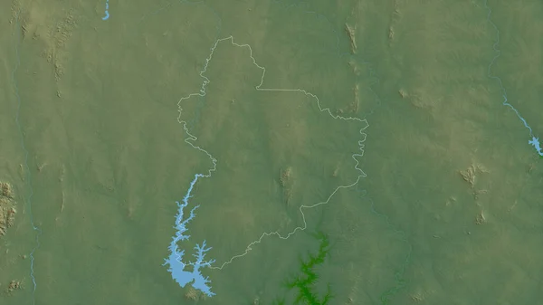 ヴァレ バンダマ ディヴォワール県 湖や川と色シェーダーデータ 形状は その国の領域に対して概説 3Dレンダリング — ストック写真