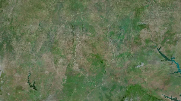 Zanzan Distriktet Elfenbenskusten Satellitbilder Form Som Skisseras Mot Dess Landområde — Stockfoto
