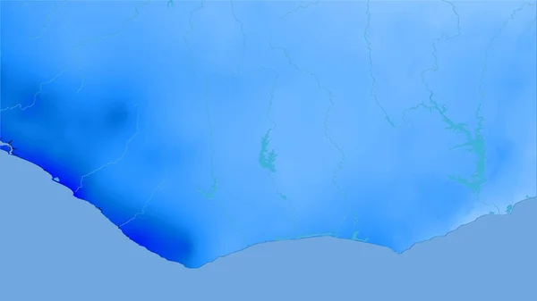 Stereografik Projeksiyondaki Yıllık Yağış Haritasında Dvoire Alanı Raster Katmanlarının Ham — Stok fotoğraf
