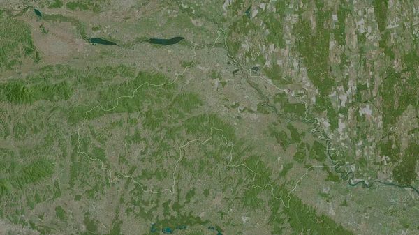 Koprivniko Krievaka Comté Croatie Imagerie Satellite Forme Tracée Contre Zone — Photo