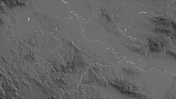 Сисако Мославацкая Область Хорватия Карта Масштабе Grayscaled Лаками Риверами Форма — стоковое фото