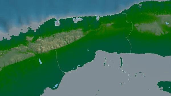 Artemisa Província Cuba Dados Sombreados Coloridos Com Lagos Rios Forma — Fotografia de Stock