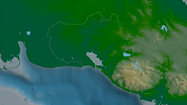 Сьенфуэгос Провинция Куба Цветные Шейдерные Данные Озерами Реками Форма Очерченная — стоковое фото