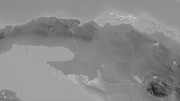 Matanzas Province Cuba Carte Échelle Grise Avec Lacs Rivières Forme — Photo