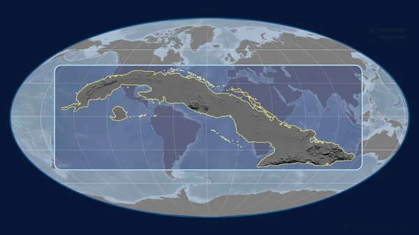 Inzoomd Met Het Oog Cuba Schets Met Perspectief Lijnen Tegen — Stockfoto