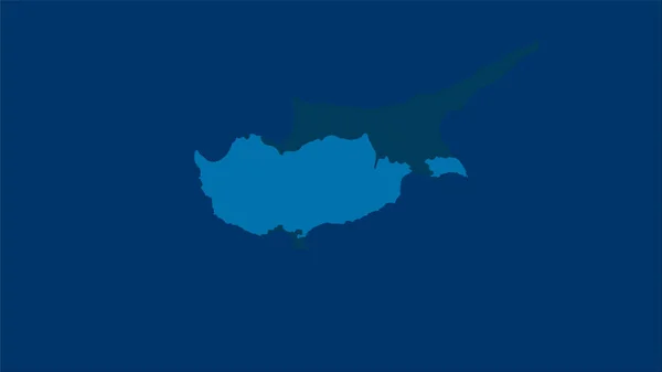 Kypr Mapě Správních Divizí Stereografické Projekci Hrubé Složení Rastrových Vrstev — Stock fotografie