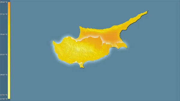 Temperatura Media Del Cuarto Más Cálido Dentro Del Área Chipre —  Fotos de Stock