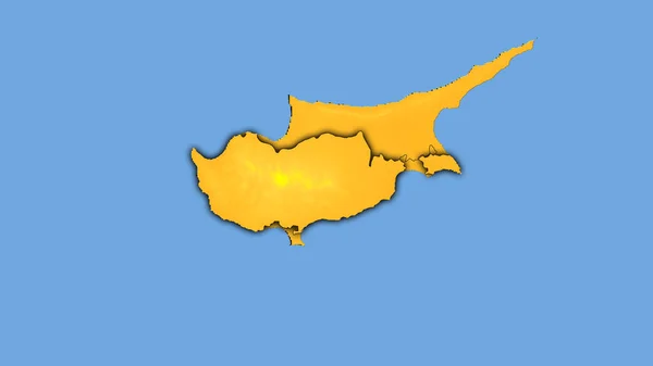 Área Chipre Mapa Anual Temperatura Projeção Estereográfica Composição Bruta Camadas — Fotografia de Stock