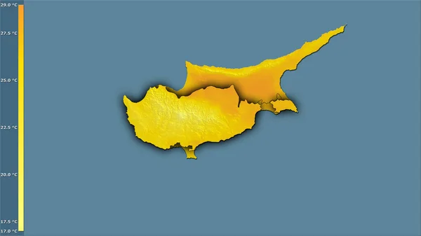 Temperatura Media Del Cuarto Más Cálido Dentro Del Área Chipre —  Fotos de Stock