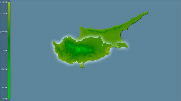 Temperatura Media Del Cuarto Más Cálido Dentro Del Área Chipre —  Fotos de Stock