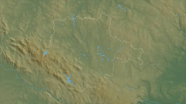 Jihocesky Region Tschechische Republik Farbige Shader Daten Mit Seen Und — Stockfoto