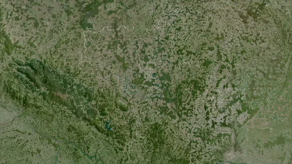 Montréalais Région République Tchèque Imagerie Satellite Forme Tracée Contre Zone — Photo