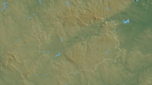 Karlovarsky Regionen Tjeckien Färgade Skuggdata Med Sjöar Och Floder Form — Stockfoto