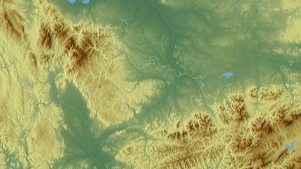 Moravskoslezsky Región República Checa Relieve Colores Con Lagos Ríos Forma — Foto de Stock