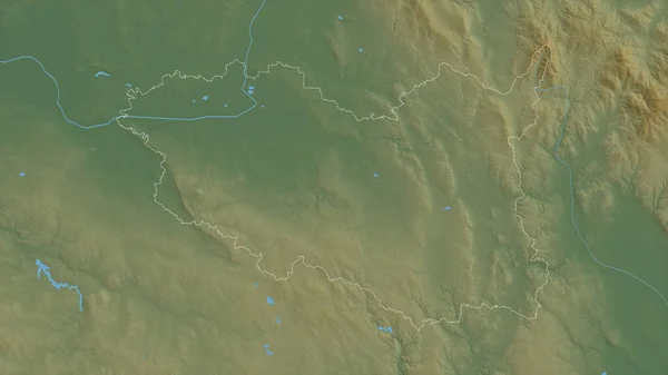 Pardubicky Region Czech Republic Цветные Шейдерные Данные Озерами Реками Форма — стоковое фото