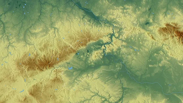 Ustecky 捷克共和国地区 五彩斑斓的湖泊和河流 形状与它的国家相对应 3D渲染 — 图库照片