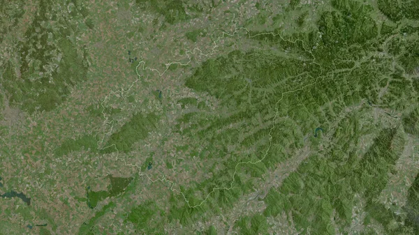 Zlinsky Región República Checa Imágenes Satélite Forma Delineada Contra Área — Foto de Stock