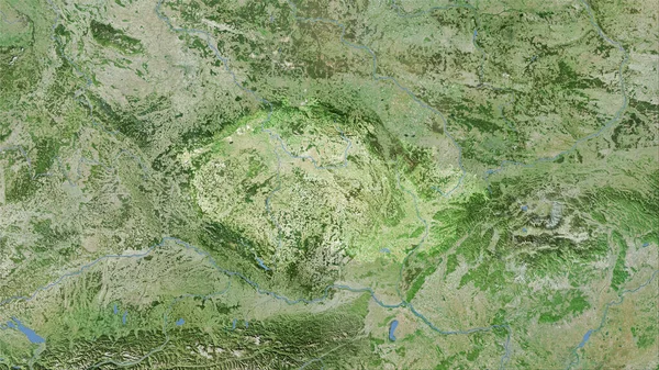 Tjeckien Område Satellit Kartan Stereografisk Projektion Sammansättning Raster Skikt — Stockfoto