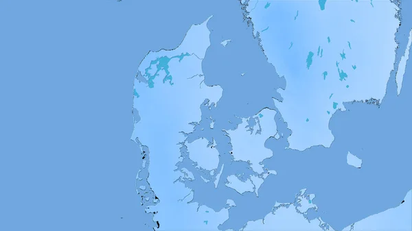 Dänemark Gebiet Auf Der Jährlichen Niederschlagskarte Der Stereographischen Projektion Rohzusammensetzung — Stockfoto