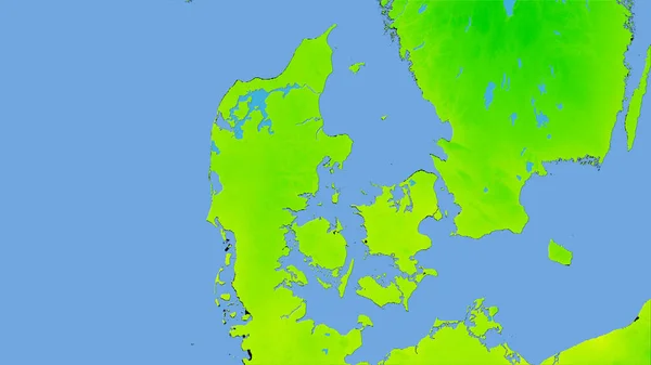 Zona Dinamarca Mapa Anual Temperatura Proyección Estereográfica Composición Bruta Las —  Fotos de Stock