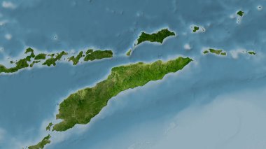 Radyografik projeksiyondaki B uydusunun doğu Timor bölgesi - raster katmanlarının ham bileşimi