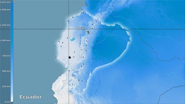 Efsanevi stereografik projeksiyonda Ekvador bölgesinin en soğuk çeyreğinin yağışı - ana kompozisyon