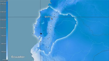 Efsanevi stereografik projeksiyonda Ekvador bölgesindeki en nemli çeyrekliğin yağışı - ana bileşim