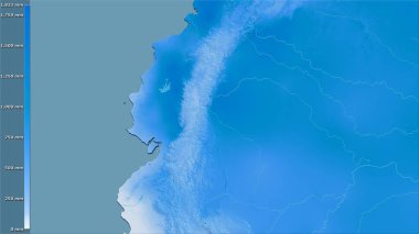 Efsanevi stereografik projeksiyondaki Ekvador bölgesindeki en nemli çeyrekliğin yağışı - raster tabakalarının ham bileşimi