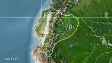 Stereografik projeksiyondaki C uydusu haritasında Ekvador alanı - ana bileşim