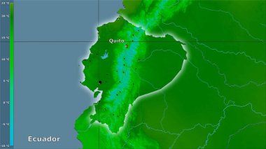 Efsanevi stereografik projeksiyonda Ekvador bölgesinin en düşük sıcaklığı - ana bileşim