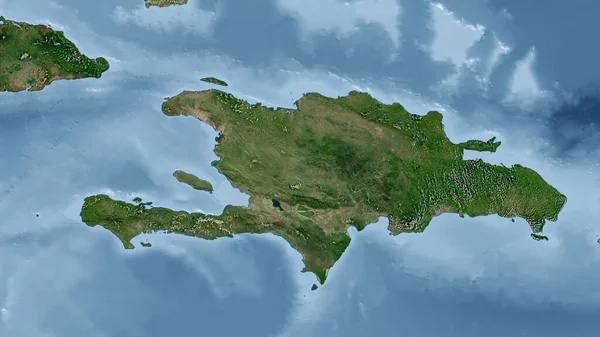 Dominicana Nahaufnahme Des Landes Keine Umrisse Satellitenbilder — Stockfoto