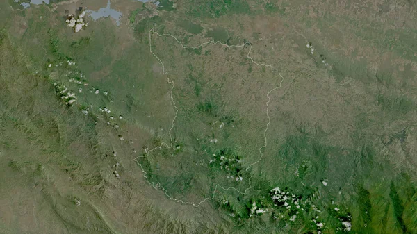 Dajabon Province Dominican Republic Satellite Imagery Shape Outlined Its Country — Stock Photo, Image