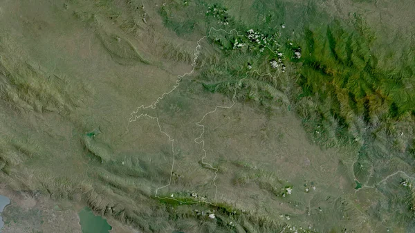 Elas Pina Provinsen Dominikanska Republiken Satellitbilder Form Som Skisseras Mot — Stockfoto