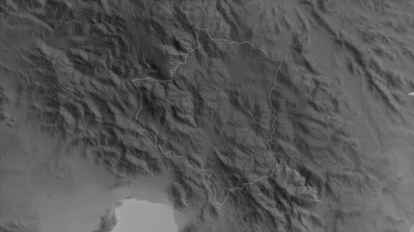 San Jose Ocoa Dominikanska Republiken Grayscaled Karta Med Sjöar Och — Stockfoto
