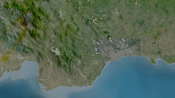 San Cristobal Provincia Republica Dominicană Imagini Prin Satelit Forma Conturată — Fotografie, imagine de stoc