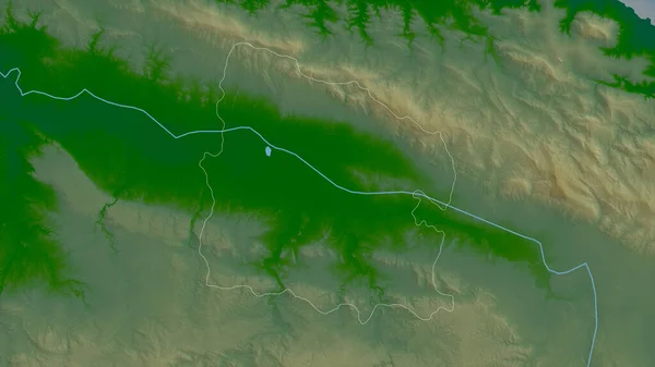 Valverde Province Dominican Republic Colored Shader Data Lakes Rivers Shape — Stock Photo, Image