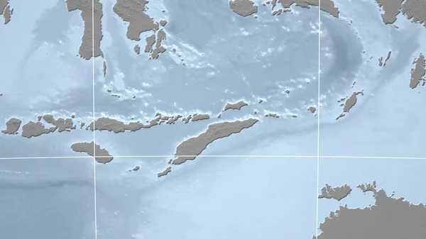 Timor Oriental Barrio Perspectiva Distante Sin Contorno Mapa Elevación Escala — Foto de Stock