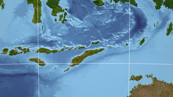 Восточный Тимор Соседство Отдаленная Перспектива Очертаний Спутниковые Снимки — стоковое фото