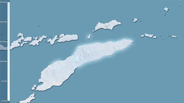 Doğu Timor Bölgesindeki Kurak Ayın Yağışı Efsanevi Stereografik Projeksiyonla Işık — Stok fotoğraf