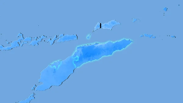 Zona Timor Oriental Mapa Anual Precipitación Proyección Estereográfica Composición Bruta — Foto de Stock